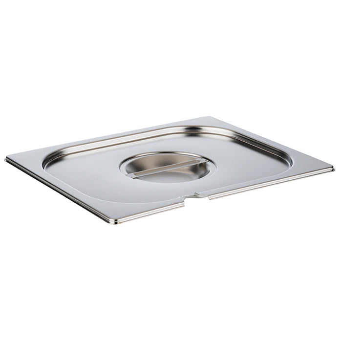 GN 1/2 Stainless Steel Gastronorm Container Lid with notched edge