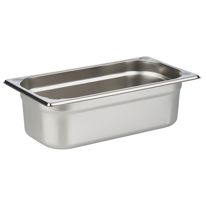 GN 1/3 Stainless Steel Gastronorm Container Pan 100mm Deep