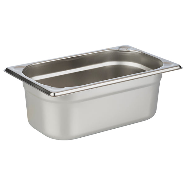 GN 1/4 Stainless Steel Gastronorm Container Pan 100mm Deep