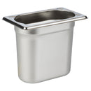 GN 1/9 Gastronorm-Behälter aus Edelstahl, 150 mm tief
