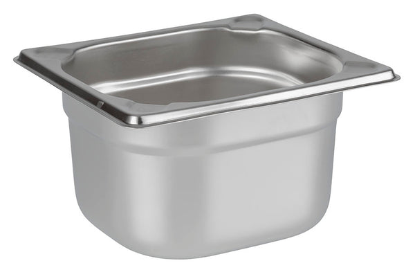 GN 1/6 Stainless Steel Gastronorm Container Pan 100mm Deep