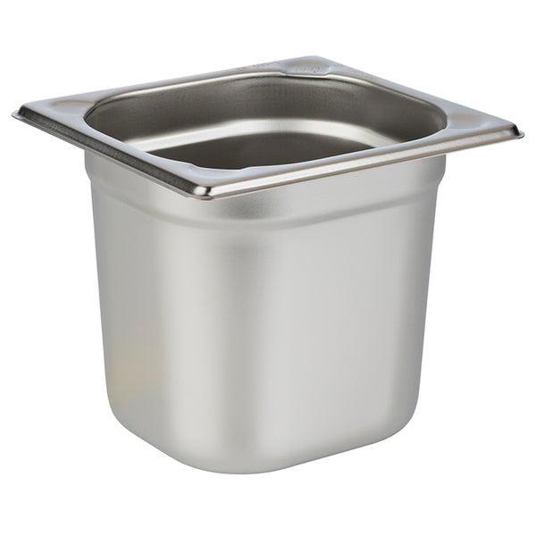 GN 1/6 Stainless Steel Gastronorm Container Pan 150mm Deep