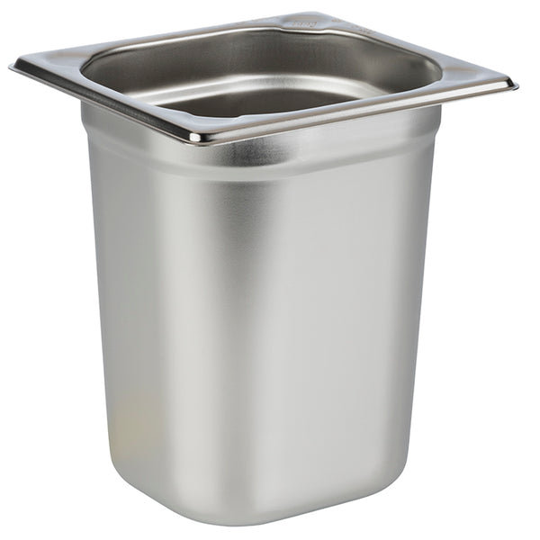GN 1/6 Stainless Steel Gastronorm Container Pan 200mm Deep