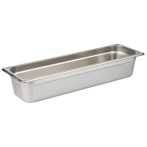 GN 2/4 Stainless Steel Gastronorm Container Pan 100mm Deep