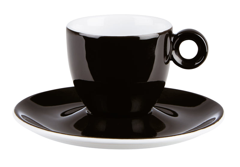 Costaverde Cafe Black Espresso Cup Saucer 12.5cm / 5â - Pack of 6