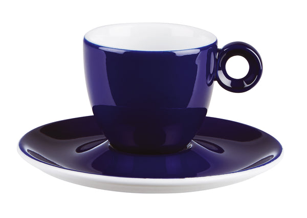 Costaverde Cafe Dark Blue Espresso Cup Saucer 12.5cm / 5'' - Pack of 6