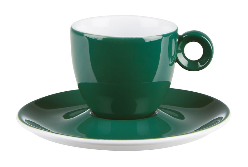 Costaverde Cafe Dark Green Espresso Cup Saucer 12.5cm / 5'' - Pack of 6