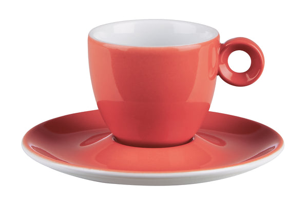 Costaverde Cafe Red Espresso Cup Saucer 12.5cm / 5'' - Pack of 6
