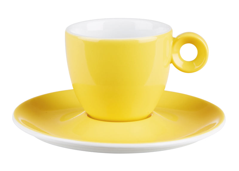 Costaverde Cafe Yellow Espresso Cup Saucer 12.5cm / 5'' - Pack of 6