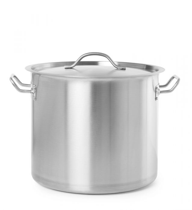 Hendi Budget 18/10 SS Stew Pan high - with lid (71 Litre)