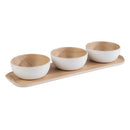 Frida White Melamine Tray and Bowl Set - Pack of 1