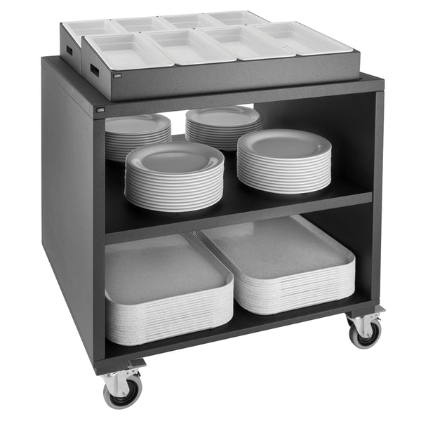 Cutlery Dispenser Trolley Black