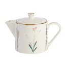 Botanical Fine China Teekanne mit Goldrand, 50 cl/500 ml, 6 Stück