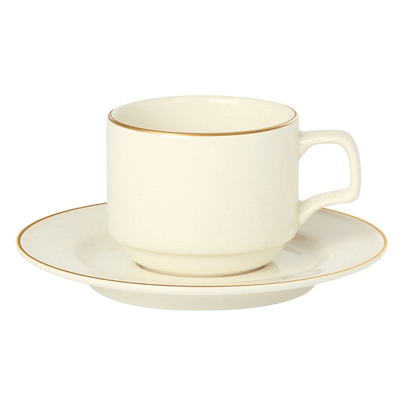Academy Event Gold Band Saucer To Fit Stacking Cup - Pack of 6