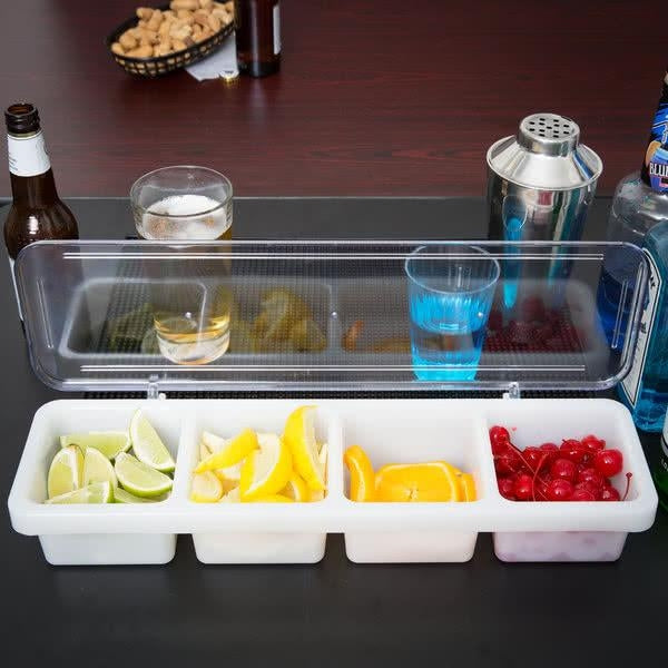 4 Compartment Bar Caddy with cover