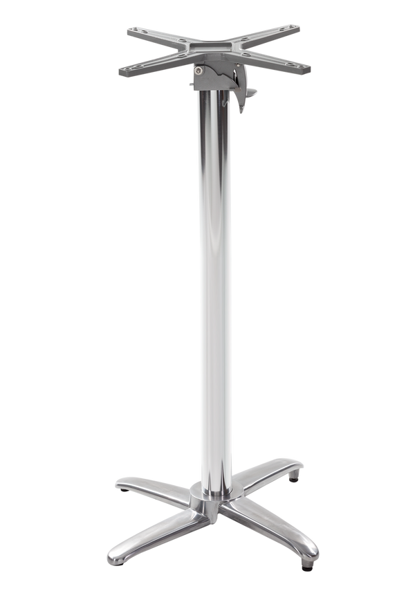Aluminium all weather table base - Flip top - Poseur Height - 1050 mm