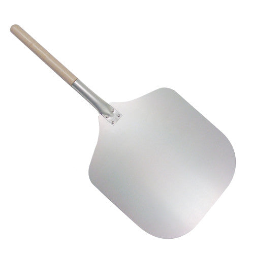 Large Aluminum Pizza Peel with Wooden Handle 305mm x 356mm
