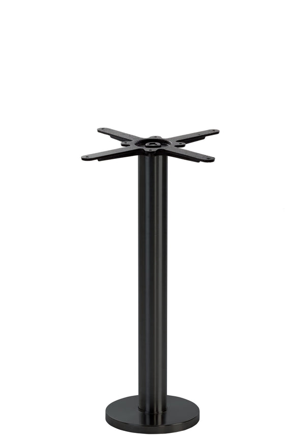 Schwarzer, runder, fester Tischsockel – Esszimmerhöhe – 730 mm