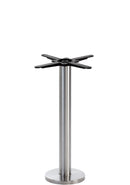 S/Steel Round Floor Fixed Table Base - Dining height - 730 mm