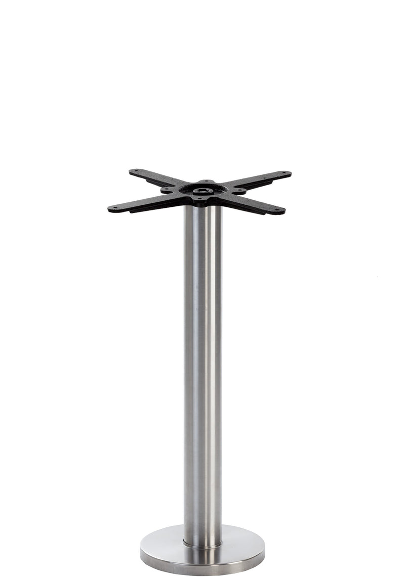 Runder fester Tischsockel aus Edelstahl/Stahl – Esszimmerhöhe – 730 mm