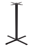 Schwarzer kreuzförmiger Tischfuß – groß – Poseur-Höhe – 1050 mm
