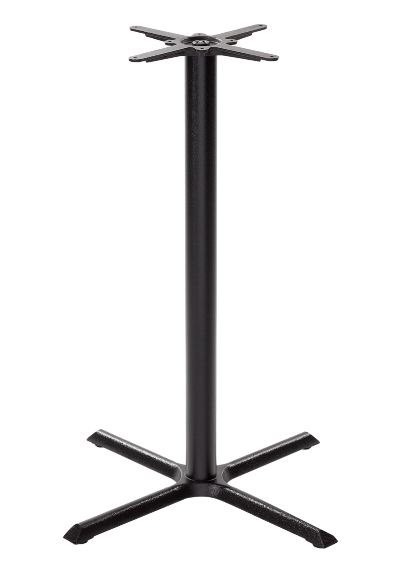 Black cruciform table base - Large - Poseur height - 1050 mm