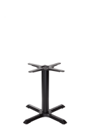 Schwarzer kreuzförmiger Tischfuß – Klein – Kaffeehöhe – 480 mm