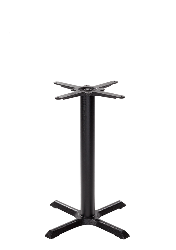 Schwarzer kreuzförmiger Tischfuß – Klein – Esszimmerhöhe – 730 mm