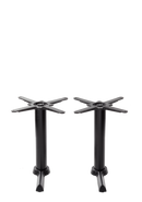 Black cruciform table base - Twin - Coffee height - 480 mm