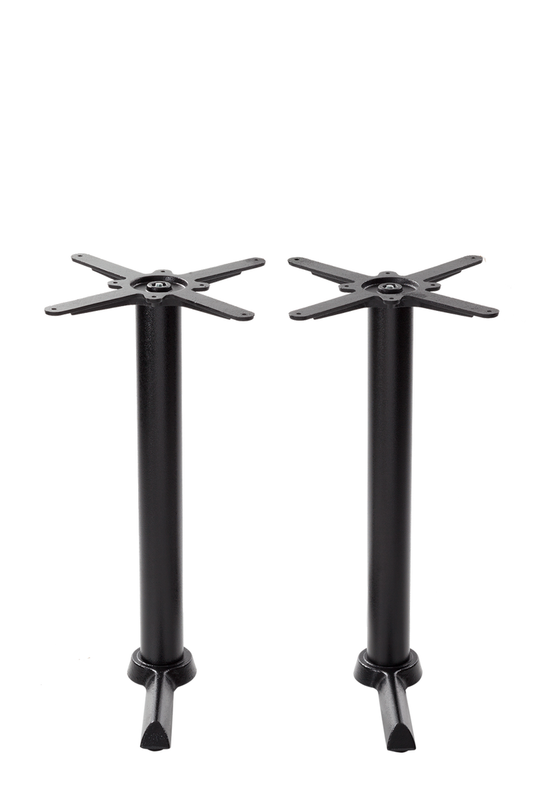 Schwarzes kreuzförmiges Tischgestell – Twin – Esszimmerhöhe – 730 mm