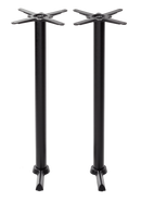 Black cruciform table base - Twin - Poseur height - 1050 mm