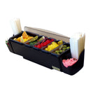 San Jamar 5-Compartment Dome Garnish Centre with Snap-On Caddies