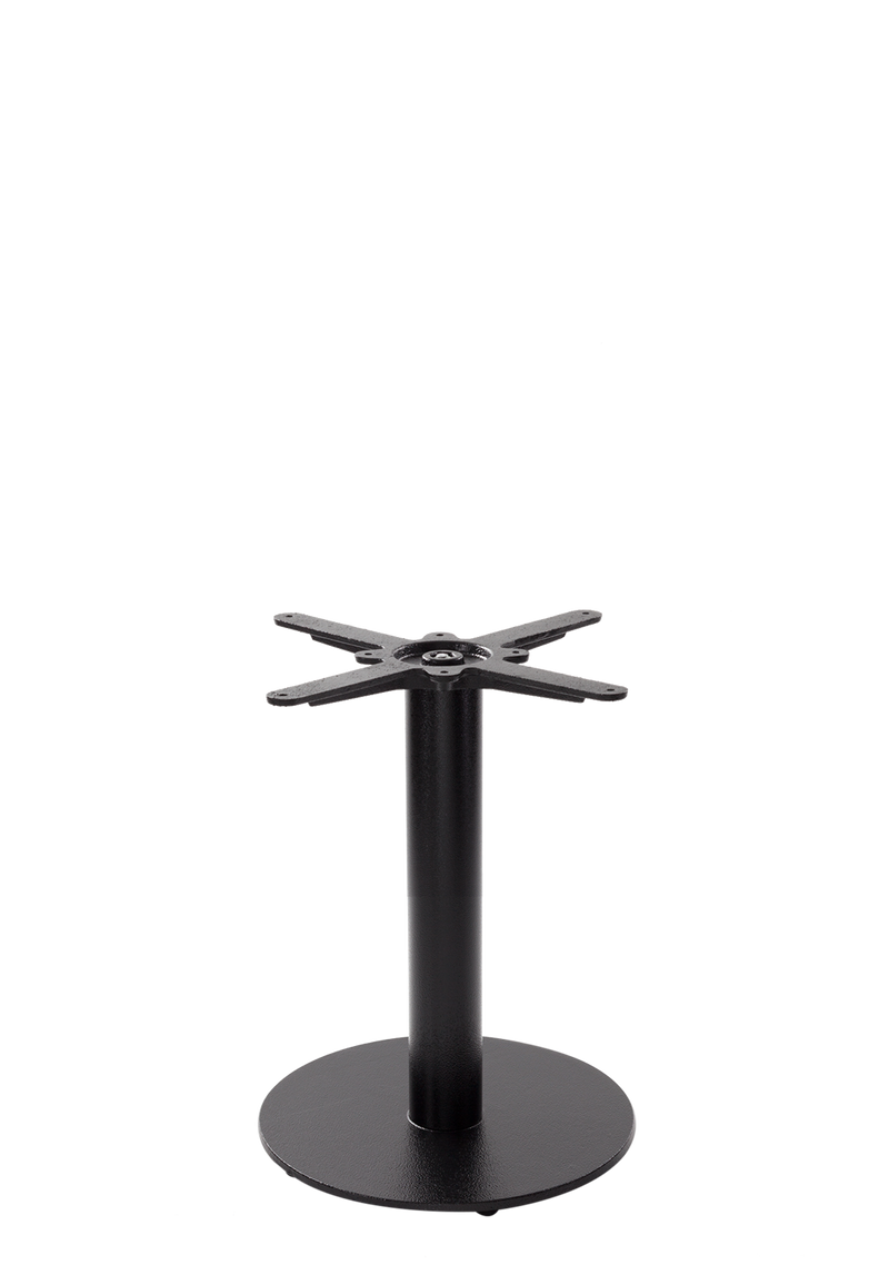 Runder Tischfuß aus schwarzem Gusseisen – Klein – Kaffeehöhe – 480 mm