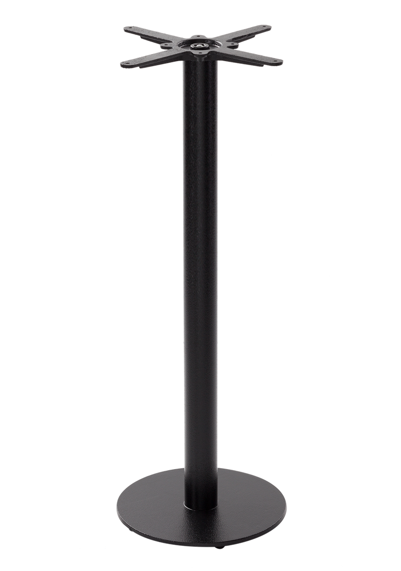 Runder Tischfuß aus schwarzem Gusseisen – Klein – Poseur-Höhe – 1050 mm