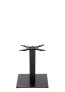 Quadratischer Tischsockel aus schwarzem Gusseisen – mittelgroß – Kaffeehöhe – 480 mm