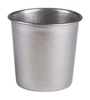 Antiker Chipsbecher aus Stahl, 8,5 cm x 8,5 cm, 13 oz/37 cl, 6 Stück