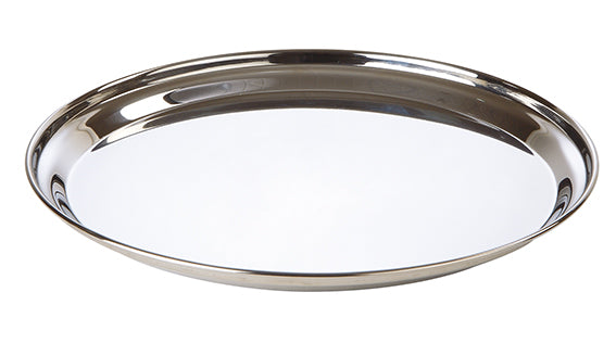 Stainless Steel Round Flat Tray 35cm