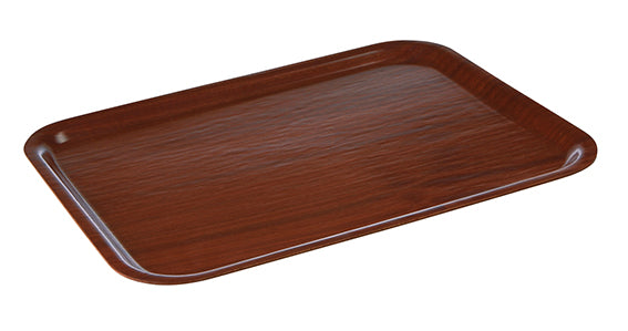 Rectangular Mahogany Wood Tray 18'' x 13.5''