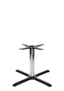 Piètement de table cruciforme noir - Moyen - Hauteur café chromé - 480 mm