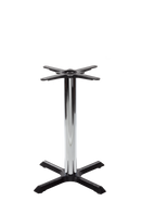 Schwarzes kreuzförmiges Tischgestell – Klein – Esszimmerhöhe aus Chrom – 730 mm
