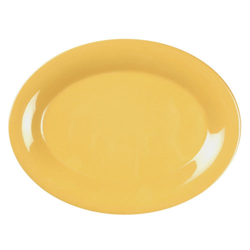 Yellow Oval Platter 240mm x 185mm / (7.28 inches) - Pack Of 12