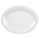 Weiße ovale Platte 345 mm x 265 mm / (10,43 Zoll) – Packung mit 12 Stück