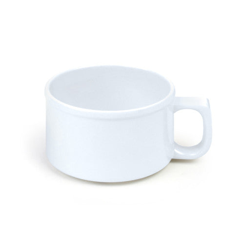 Smooth Melamine White Soup Mug 237ml / 8oz - Pack Of 12