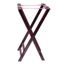 Double Bar Tray Stand Mahogany Wood Finish - Kitchway.com