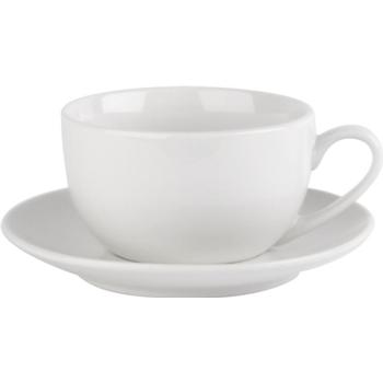 Simply Tableware Bowl Shaped Cup and Saucer - Pack of 6