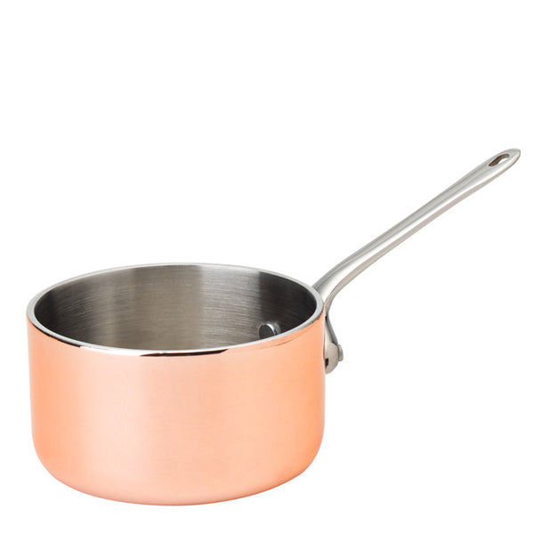 Utopia Mini Copper Presentation Saucepan 3" (7.5cm) 5.5oz (15cl) - Pack of 6