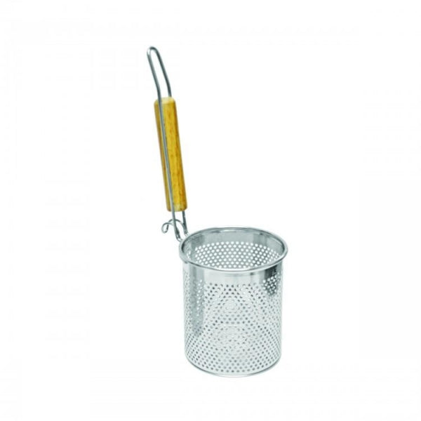 Flat Bottom, Round Noodle Skimmer with Handle - Kitchway.com