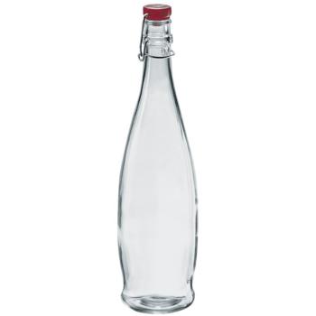 Borgonovo Indro-Flasche mit rotem Deckel, 1000 ml, 6 Stück
