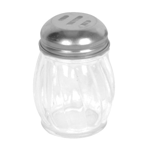 Stainless Steel Perforated Swirl Cheese Glass Shaker - Pack of 12