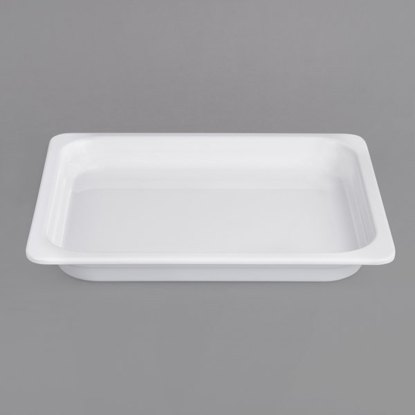 GN 1/2 White Melamine Gastronorm Pan 40mm Deep